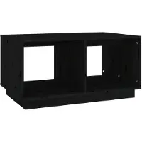 vidaXL Table basse noire 80x50x40 cm pin massif