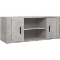 vidaXL Armoire TV gris béton 100x35x40 cm Bois composite