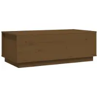 vidaXL Table basse marron miel 100x50x35 cm pin massif