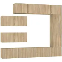 vidaXL Ensemble d'armoires TV de 7 pièces en bois de chêne Sonoma