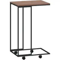 vidaXL Table d'appoint avec roulettes Noir 40x30x63,5 cm Bois composite
