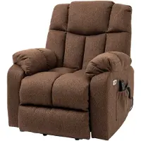 HOMCOM Fauteuil releveur électrique avec télécommande, 58 W, marron
