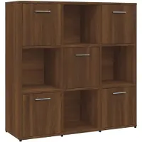 vidaXL Bibliothèque Chêne marron 90x30x90 cm Bois d'ingénierie