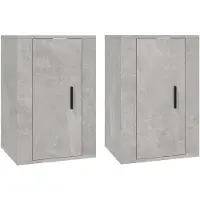 vidaXL Armoires murales TV 2 pcs. Gris béton 40x34,5x60 cm
