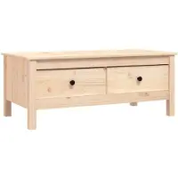 vidaXL Table basse 100x50x40 cm pin massif