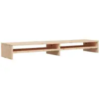 vidaXL Support d'écran 100x24x13 cm pin massif