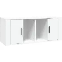 vidaXL Armoire TV blanche 100x35x40 cm Bois composite