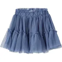 Name it Jupes courtes NMFBATILLE TULLE SKIRT filles - Bleu - 3 ans