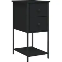 vidaXL Table de chevet noir 32x42x70 cm bois d’ingénierie