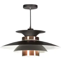 Good&Mojo Lampe à suspension robuste Potenza 50cm bronze marron
