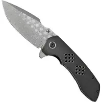 Kansept Knives Couteau pliant Entity Framelock Damascus