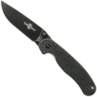 Ontario Couteau pliant RAT-1, noir/noir