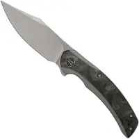 We Knife Couteau pliant Snick, marble carbon fiber inlay