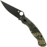 Spyderco Couteau pliant Military, Digital Camo, noir