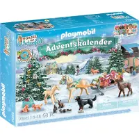 Playmobil Horses of Waterfall 71345 Calendrier de l'Avent pour les chevaux : Promenade de Noël en traîneau