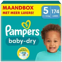 Pampers Baby-Dry Pack 1 Mois, Taille 5, 174 couches