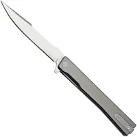 Ocaso Couteau pliant Solstice Harpoon Satin, Gray Titanium