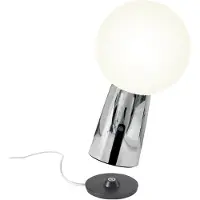 Zafferano Lampe De Table Olimpia Pro En Chrome Poli, Rechargeable Et Dimmable