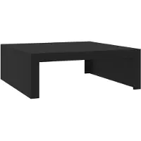 vidaXL Table basse noire 100x100x35 cm Bois d'ingénierie