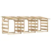 vidaXL Pergolas avec toit 3 pcs. 100x90x100 cm Bois de pin imprégné