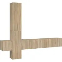 vidaXL Ensemble d'armoires TV 5 pièces en bois composite chêne Sonoma