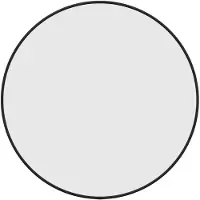 vidaXL Miroir mural Noir Ø 50 cm Rond