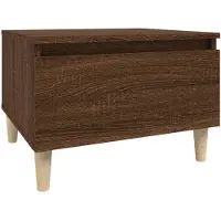 vidaXL Table d'appoint Chêne marron 50x46x35 cm Bois d'ingénierie
