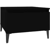 vidaXL Table d'appoint Noir 50x46x35 cm Bois d'ingénierie