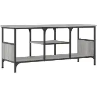 vidaXL Armoire TV Gris Sonoma 100x35x45 cm Bois composite & fer