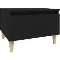 vidaXL Table d'appoint Noir 50x46x35 cm Bois d'ingénierie