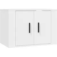 vidaXL Armoire TV murale blanche 57x34,5x40 cm