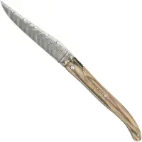 Laguiole En Aubrac Le Perlé 12 cm L0512WA6J3DB Balbach Damast Full Handle bois de hêtre