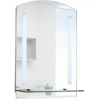 HOMCOM Miroir avec lumière Miroir de salle de bains avec LED Miroir mural Miroir 834-057