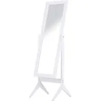 HOMCOM Miroir sur pied pieds surélevés miroir de passage miroir de maquillage facile d'entretien MDF 831-268