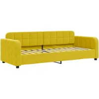vidaXL Lit de jour jaune 80x200 cm velours