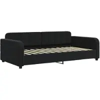 vidaXL Lit de jour noir 100x200 cm velours