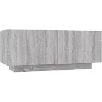 vidaXL Armoire TV Gris Sonoma 100x35x40 cm Bois composite