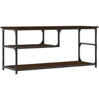 vidaXL Armoire TV marron imitation chêne 103x38x46,5cm Matériau bois acier