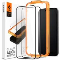 Spigen Protection d'écran en verre trempé AlignMaster Cover pour Apple iPhone 15 Pro