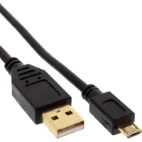 InLine 31703P Câble Micro-USB 2.0, USB-A prise à Micro-B prise, e contacts, 0,3m