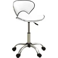 vidaXL Chaise de bureau blanc similicuir