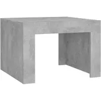 vidaXL Table basse gris béton 50x50x35 cm Bois composite