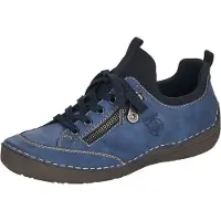 Rieker Baskets basses bleu foncé / noir