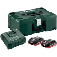 Metabo Basis Set LIHD + 2x Batteries 4,0 Ah + Chargeur + Coffret de transport Metaloc ( 685130000 )