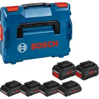 Bosch Pack de 6 batteries 4x4.0Ah + 2x8.0Ah + coffret L-BOXX - - 1600A02A2T