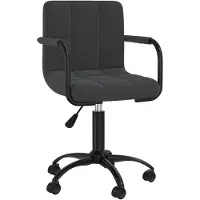 vidaXL Chaise de bureau pivotante noir velours