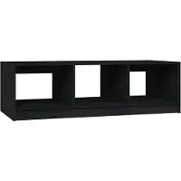 vidaXL Table basse noire 110x50x34 cm pin massif