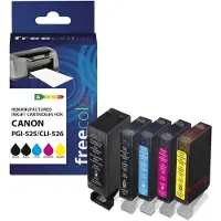 Freecolor K10269F7 Patrone Canon PGI-525XL black + CLI-526XL BK/C/M/Y remanufactured