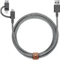 Native Union Belt Universal USB-A vers LightningUSB-CMic... Zebra USB-A vers Micro USB-C Lightning