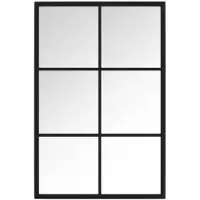 vidaXL Miroir mural noir 60x40 cm métal